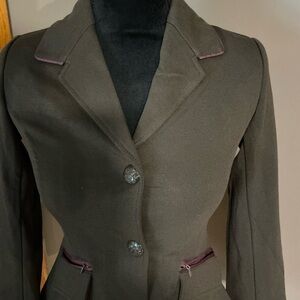 NWT Riding Coat by Kaki Olive Green size 12